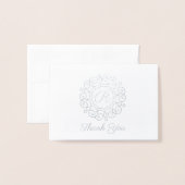 Monogram Bedankt voor elke gelegenheid Folie Kaarten (Voorkant met envelop)