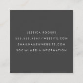 Monogram/bedrijf Vierkante Visitekaartje (Achterkant)