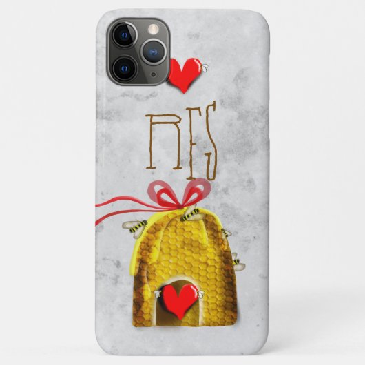MONOGRAM BEE HARTEN Case-Mate iPhone CASE (Achterkant)