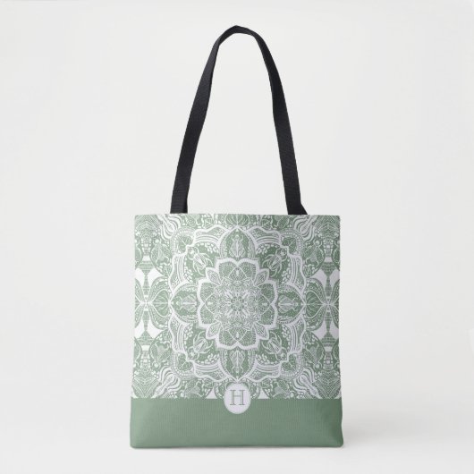 Monogram Beetles Mandala Canvas tas (Voorkant)