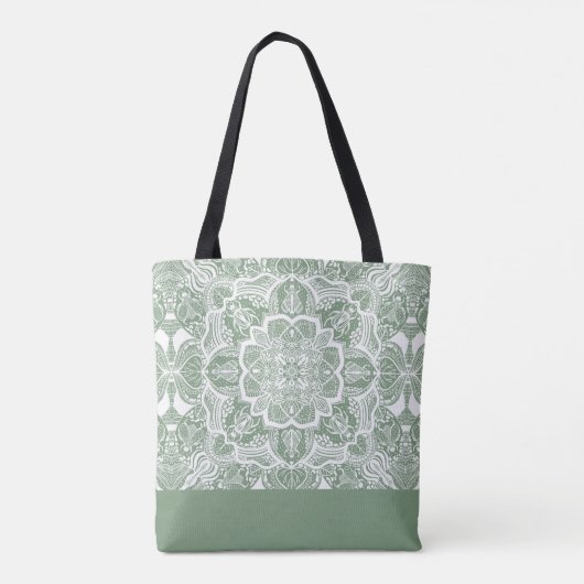 Monogram Beetles Mandala Canvas tas (Achterkant)