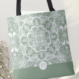 Monogram Beetles Mandala Canvas tas