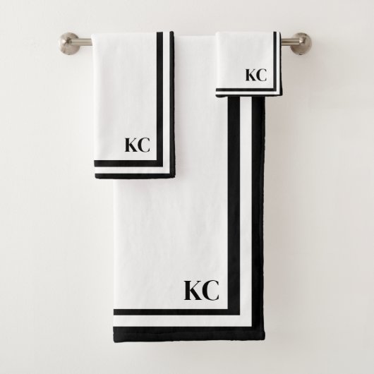 Monogram Beginhoofdletters op maat - Handdoekenset Bad Handdoek (Insitu)