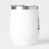 Monogram Beginletter A Blauw Bloemschilderwerk Cad (Rechts)