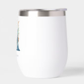 Monogram Beginletter A Blauw Bloemschilderwerk Cad (Links)