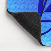 Monogram Beginletter B met Blauwe Vogel Muismat (Hoek)