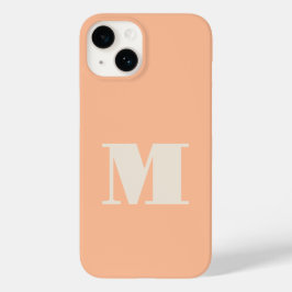 Monogram Beginletter Perzik Modern Case-Mate iPhone 14 Hoesje