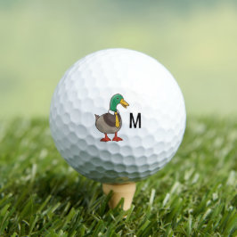 Monogram Beginletter Wilde Eend Tie Golfballen