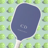 Monogram beginletters naam blauw wit pickleball paddle
