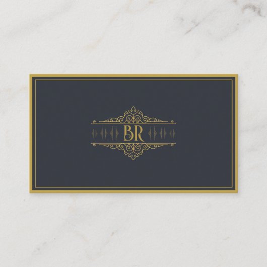 Monogram Beginletters Onderscheidend Persoonlijk G Visitekaartje (Voorkant)