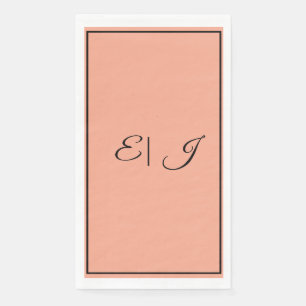 Monogram Beginletters Retro Schrift Oranje Coole B Servet