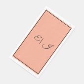 Monogram Beginletters Retro Schrift Oranje Coole B Servet (Hoek)