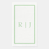 Monogram Beginletters Saliegroen Wit Eenvoudig Huw