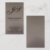 Monogram Beige Consultant Visitekaartje (Voorkant / Achterkant)