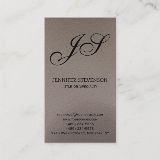 Monogram Beige Consultant Visitekaartje (Voorkant)