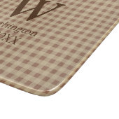 Monogram Beige Roest Buffel Plaid Landelijk Snijplank (Hoek)