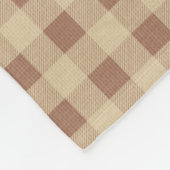 Monogram Beige Rust Buffalo Pset Rustisch Land Fleece Deken (Hoek)