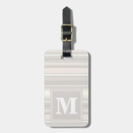 Monogram beige strepen bagagelabel