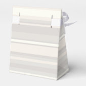 Monogram beige strepen bedankdoosjes (Achterkant)