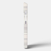 Monogram beige strepen Case-Mate iPhone hoesje (Achterkant / Links)