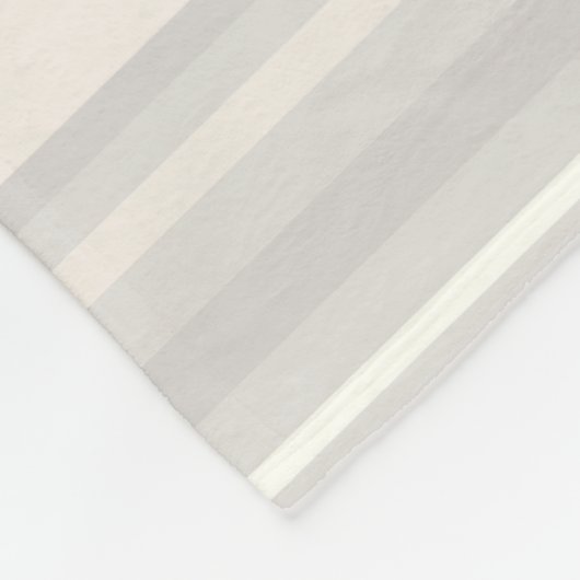 Monogram beige strepen fleece deken (Hoek)