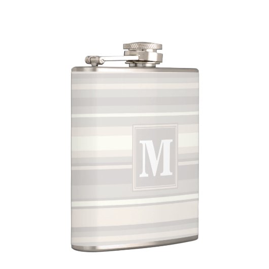 Monogram beige strepen heupfles (Rechts)