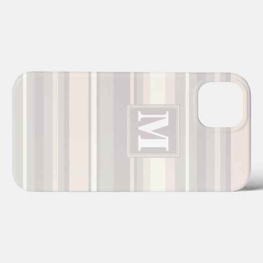 Monogram beige strepen Hoesje-Mate iPhone draagtas Case-Mate iPhone Case (Achterkant (horizontaal))