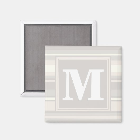 Monogram beige strepen magneet (Voorkant / Achterkant)