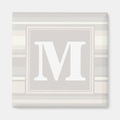 Monogram beige strepen magneet (Voorkant)