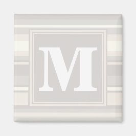 Monogram beige strepen magneet