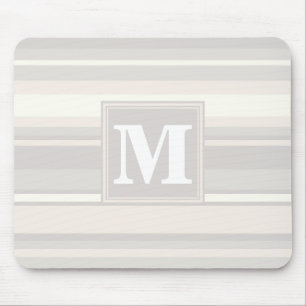 Monogram beige strepen muismat