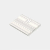 Monogram beige strepen post-it® notes (Schuin)