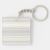 Monogram beige strepen sleutelhanger (Achterkant)