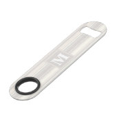 Monogram beige strepen speed flessenopener (Voorkant Gekanteld)