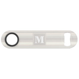Monogram beige strepen speed flessenopener