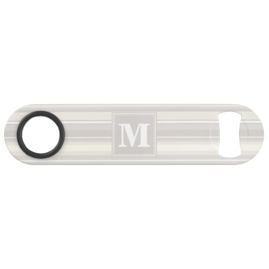 Monogram beige strepen speed flessenopener (Voorkant (Horizontaal))