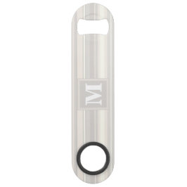 Monogram beige strepen speed flessenopener