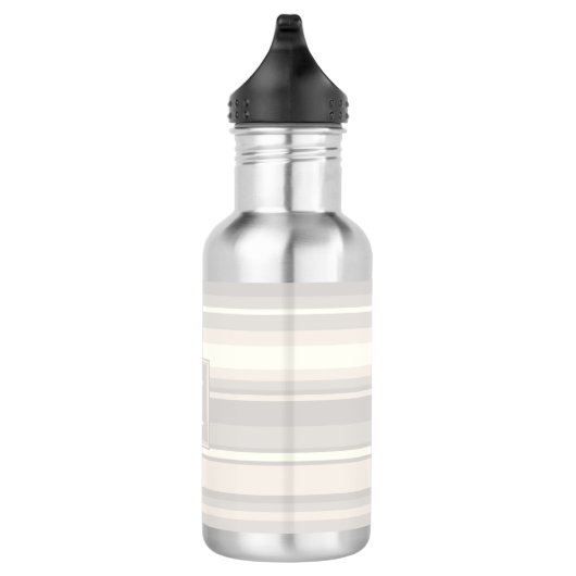Monogram beige strepen waterfles  (Rechts)