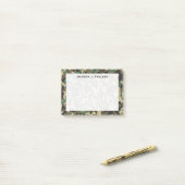 Monogram Beige, Tan, Bruin, Groen, Grijs Camouflag Post-it® Notes (Op bureau)