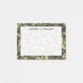 Monogram Beige, Tan, Bruin, Groen, Grijze Camoufla Post-it® Notes (Voorkant)