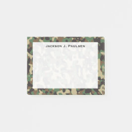 Monogram Beige, Tan, Bruin, Groen, Grijze Camoufla Post-it® Notes