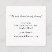 Monogram Beklede Padding Vierkante Visitekaartje (Achterkant)