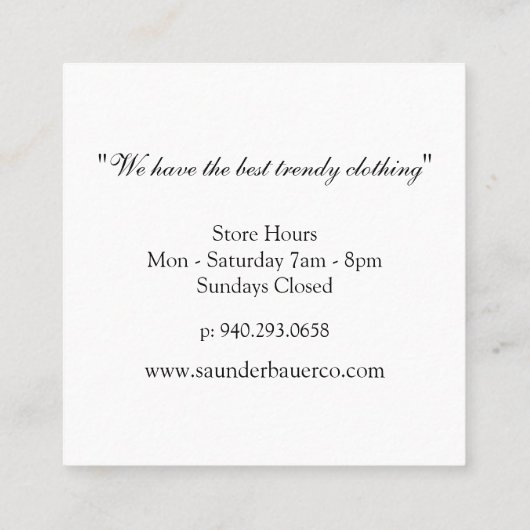 Monogram Beklede Padding Vierkante Visitekaartje (Achterkant)