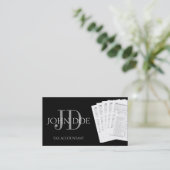 Monogram belastingaangifte 1040 formulieren zwart visitekaartje (Staand voorkant)