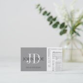 Monogram belastingadministrateur 1040 getrainde zi visitekaartje (Staand voorkant)