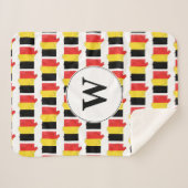 Monogram BELGIUM FLAG Sherpa Deken (Voorkant (horizontaal))