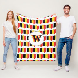 Monogram BELGIUM Vlag Fleece Deken