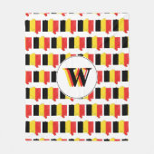 Monogram BELGIUM Vlag Fleece Deken (Voorkant)
