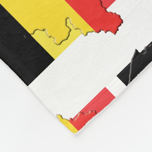 Monogram BELGIUM Vlag Fleece Deken (Hoek)