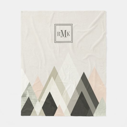 Monogram | Bergen boven bergen III Fleece Deken (Voorkant)